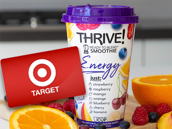 online contests, sweepstakes and giveaways - Win a $50 Target Gift Card and A Variety Pack of Ready to Thrive Smoothie Cups!