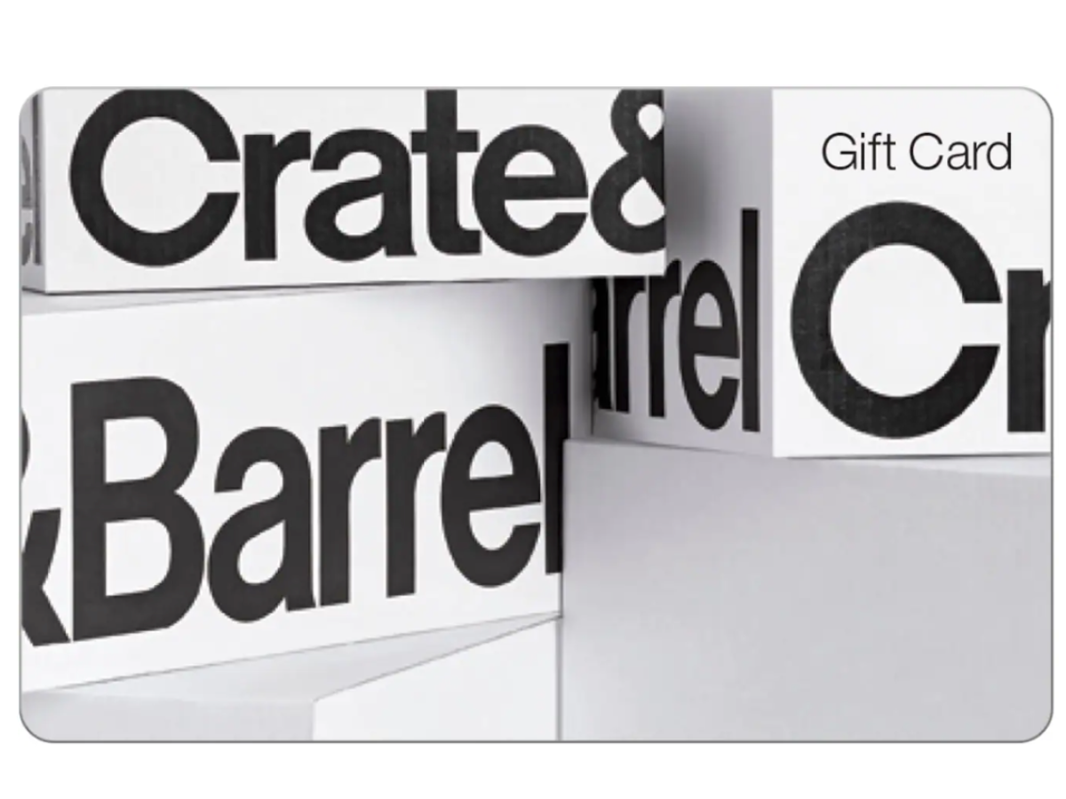 Win a 100.00 Crate and Barrel Gift Card!